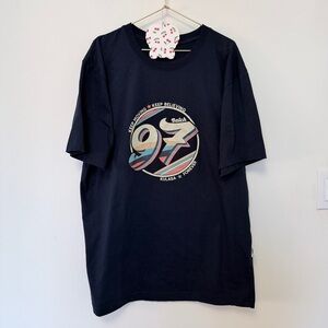 Navy Graphic Tee with Retro Design